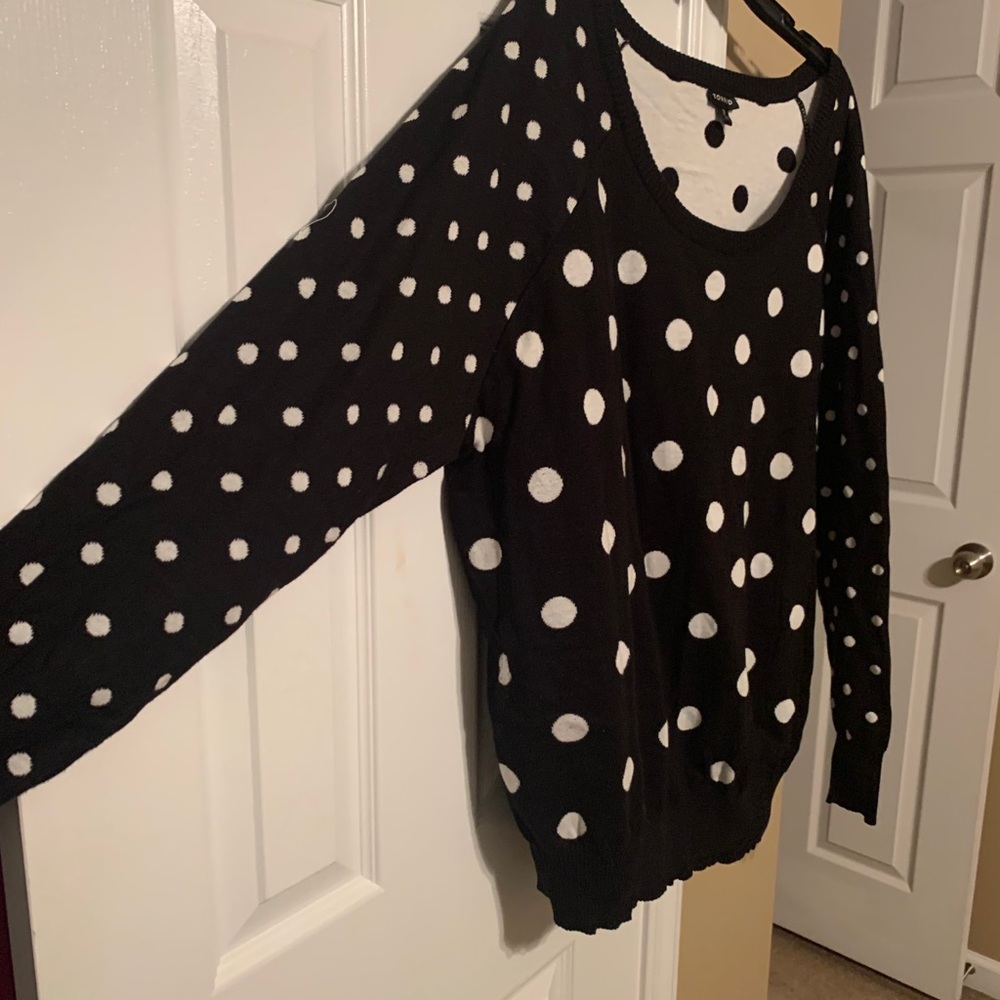 Black and White polka dot sweater!